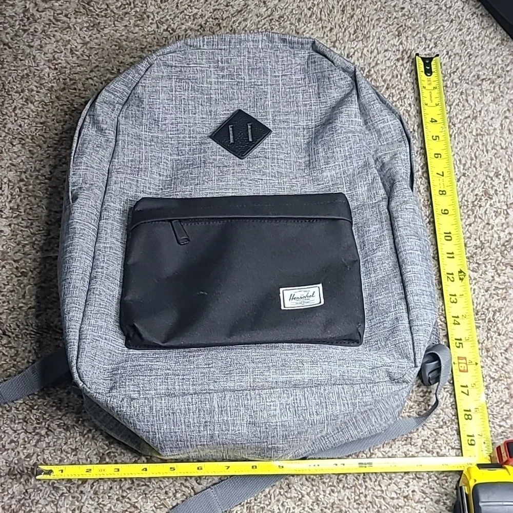Herschel Supply Company Heathered Gray and Black Backpack